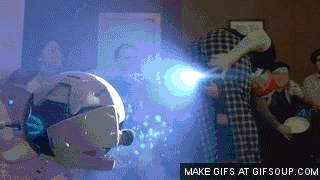 sony playstation 4, mini robot absorbed into butt, lol, gif