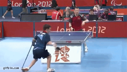gif, ping pong, special olympics, amazing smash
