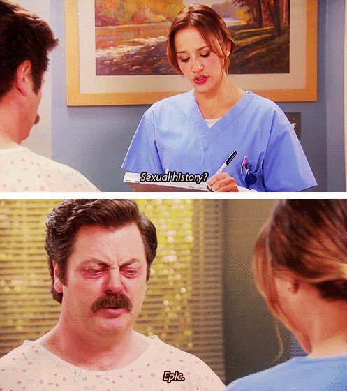 ron swanson, sexual history, epic