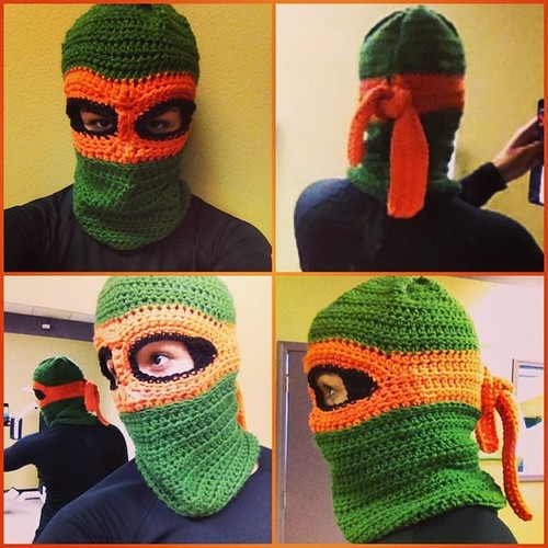 face mask, hat, tmnt, michaelangelo