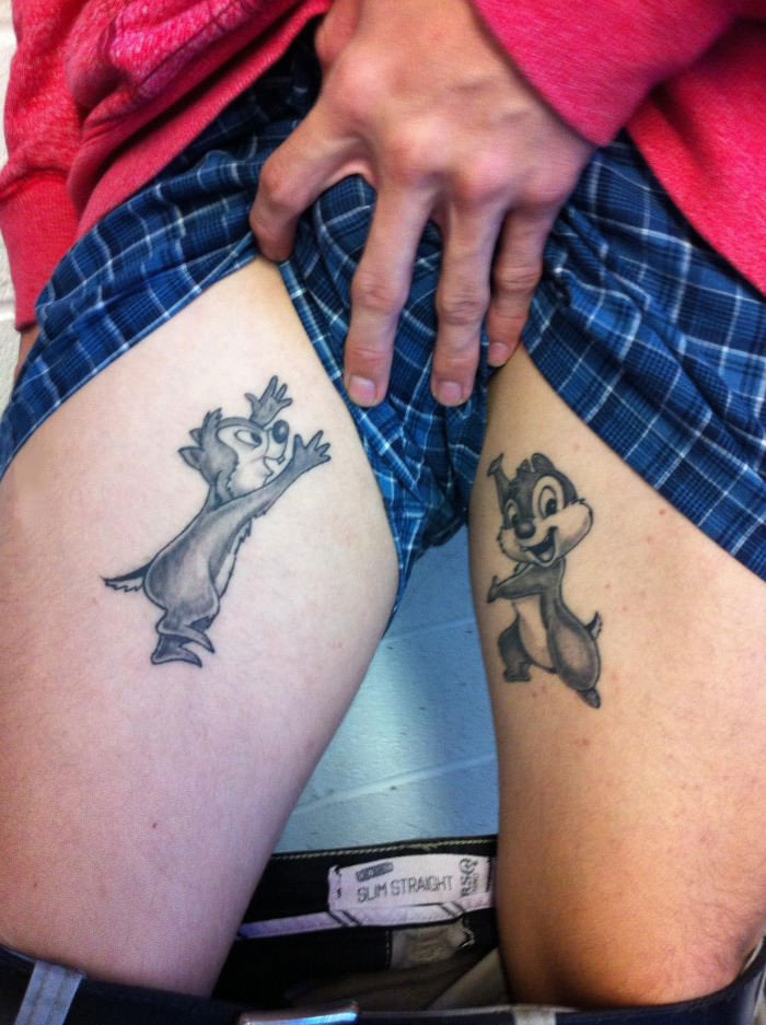 tattoo, chipmunks, nuts, lol