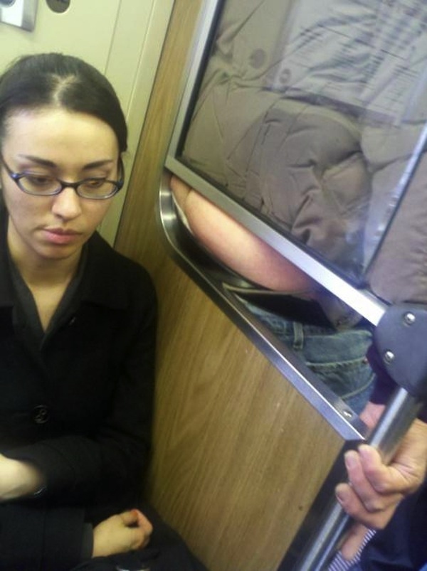 public transportation, window, ass crack, lol, eww