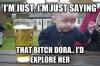 drunk baby meme, dora the explorer