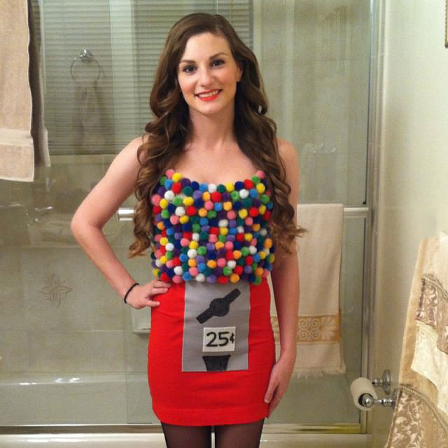gumball machine dress, poorly dressed, lol