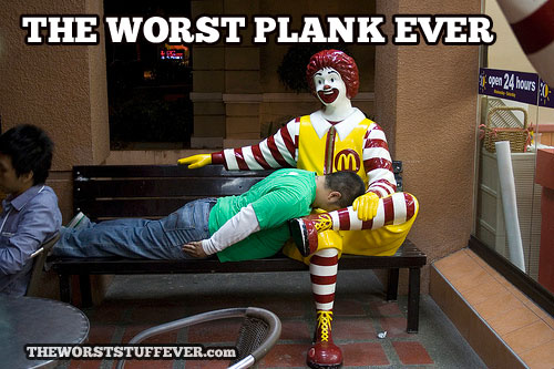 worst plank ever, meme, ronald mcdonald