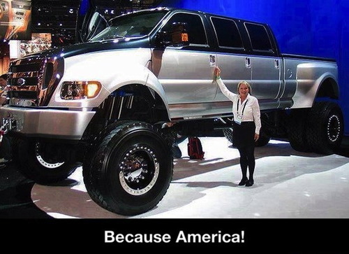 giant truck, because america