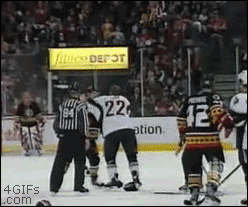 hockey fight, gif, arms around each other, lol