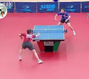 ping pong behind the back, win, gif, like a boss