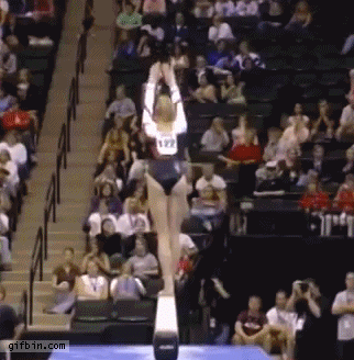 olympic gymnast, win save, gif, balance beam