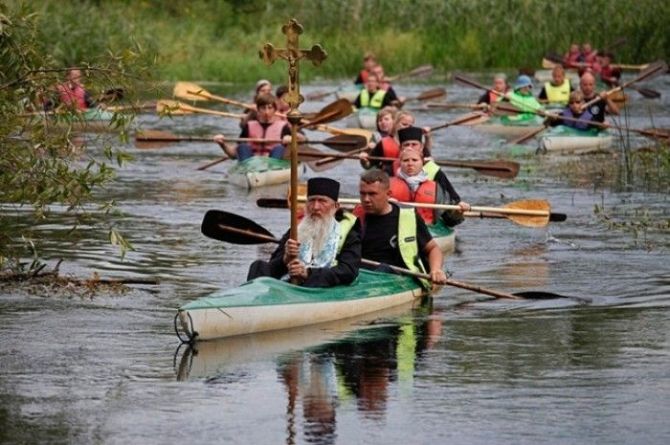 kayak trip, priest, wtf