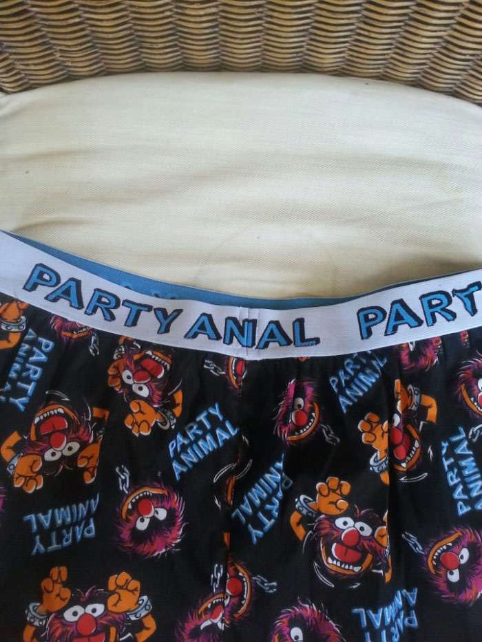 worst underwear ever, party animal, anal