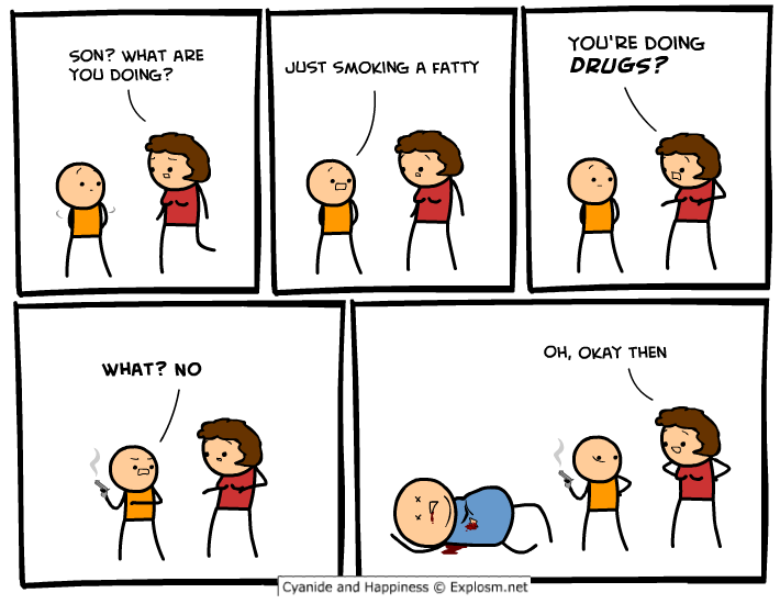 cyanide and happiness, smoking a fatty, comic