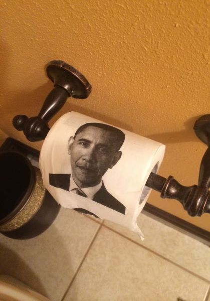 toilet paper, obama, hate