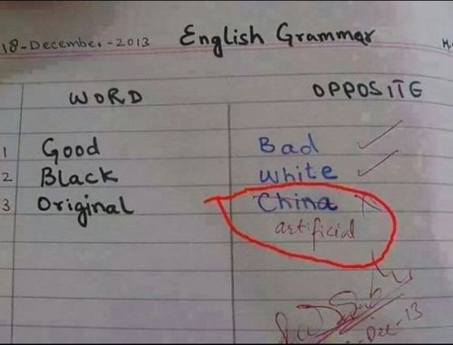 english grammar, test, opposites, original, china