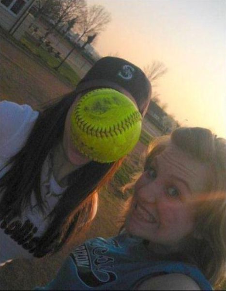 timing, soft ball, grin