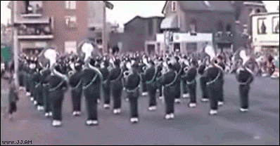 kid versus tuba player, gif, trip, troll, lol