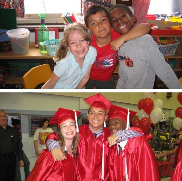 now and then, graduation, kids