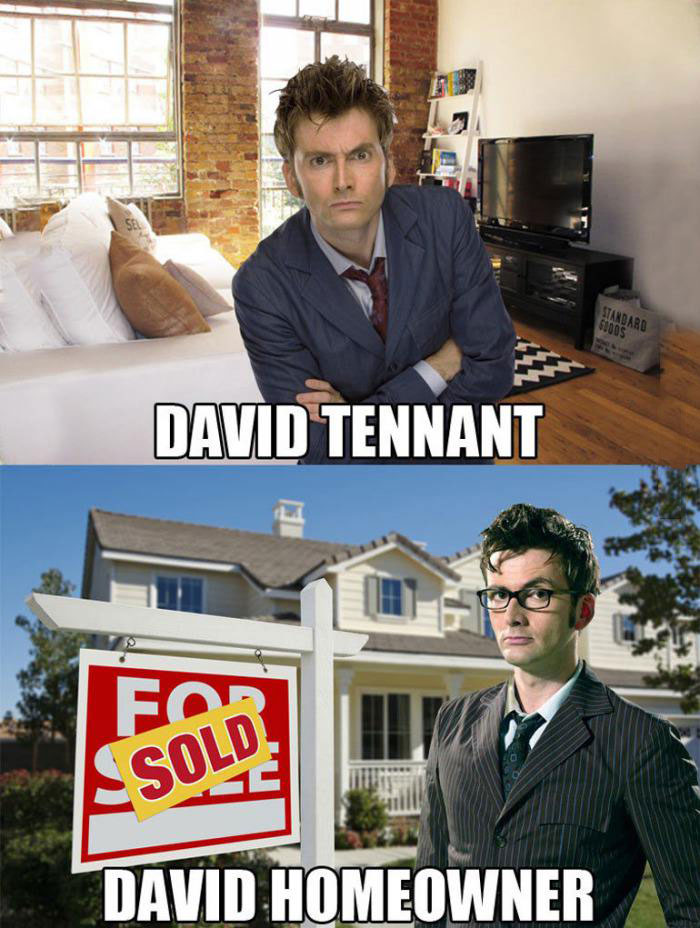 dr who, david tennant, homeowner, celebrity wordplay