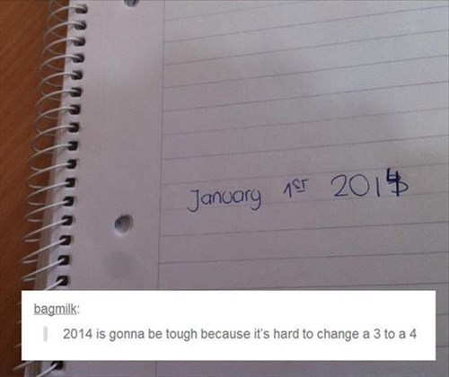 writing down the year