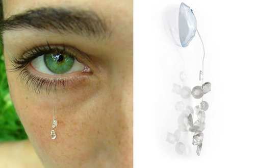 contact lens diamond, tear