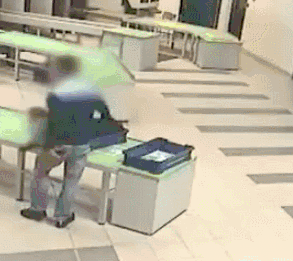 amazing baby catch at the airport, gif, win