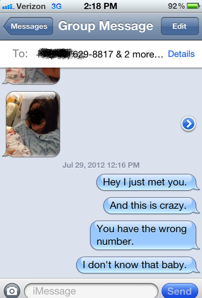 best wrong phone number text responses\