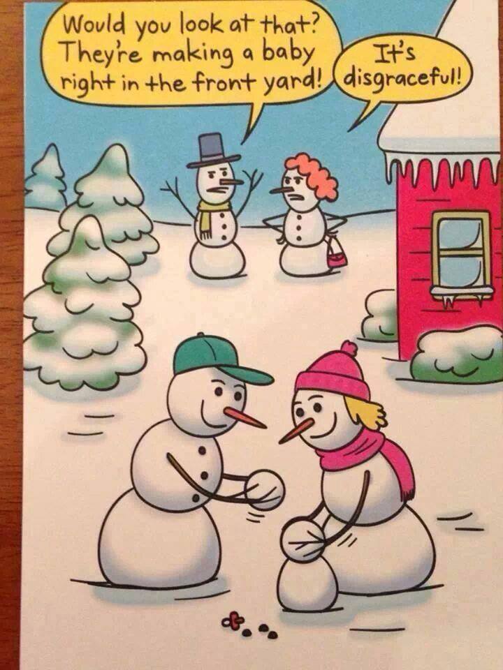 making baby snowmen, disgraceful, comic