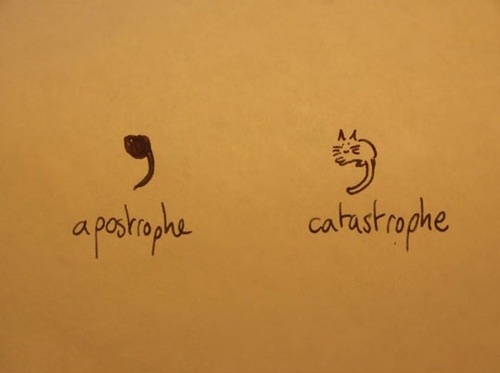 apostophe, catastrophe