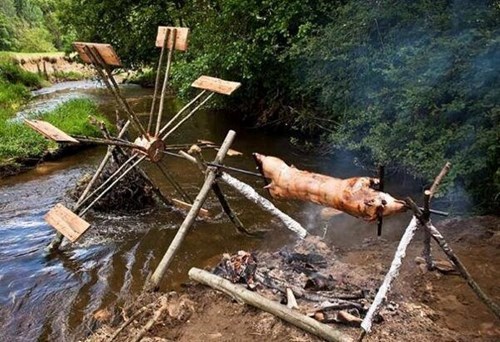 how to roast a pig, river powered
