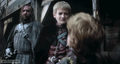 game of thrones, tyrion lannister slaps prince joffrey, gif