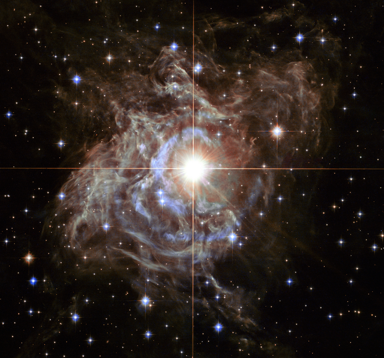 hubble captures christmas tree topper 200 times larger than the sun