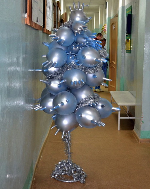 inflated glove tree, christmas, wtf