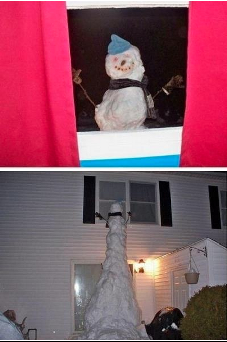 creepy snowman