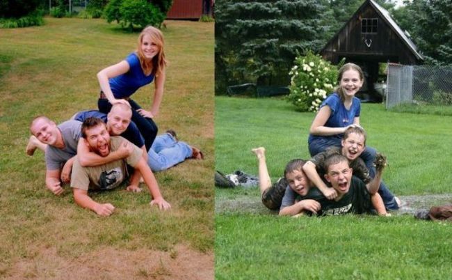 then and now, kids, grown ups