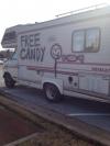 free candy, seems legit, mobile home