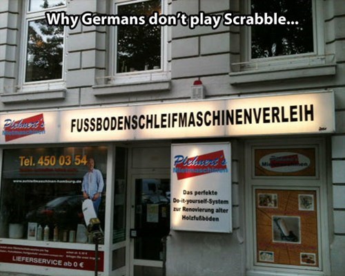 why germans don't play scrabble, long word, wtf