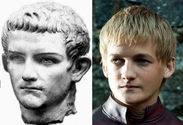 joffrey, game of thrones, statue head of caligula