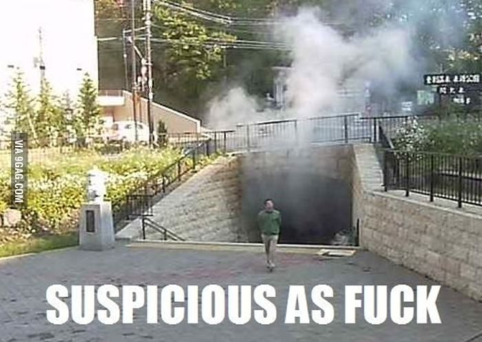 suspicious as fuck, meme, smoke