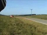 rally crash, gif, car flips and spins out