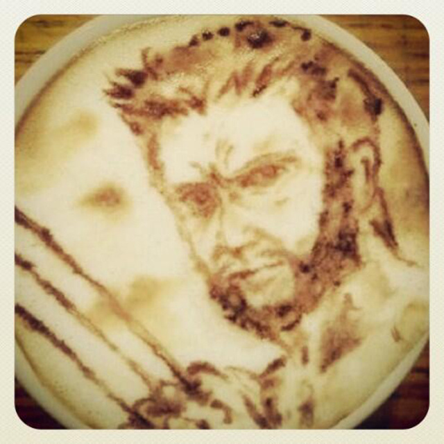 cafe latte, wolverine, hugh jackman, coffee