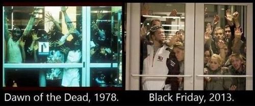black friday, zombies, dawn of the dead, 1978, 2013