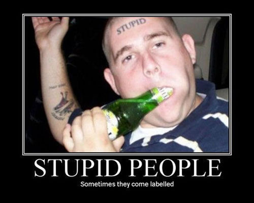 motivation, stupid people labeled