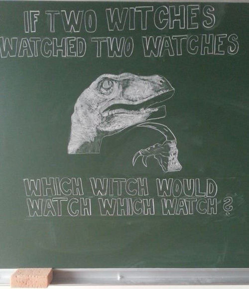if two witches watched two watches which witch would watch which watch, philoceraptor