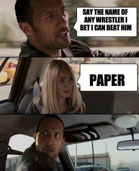 the rock, paper, meme