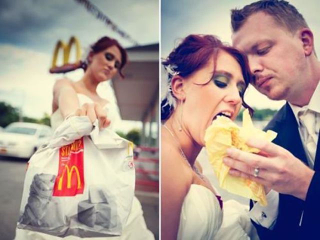 nothing says love like mcdonald's, marriage, weddings, fast food, fail
