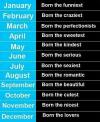 what are you based on your month of birth?