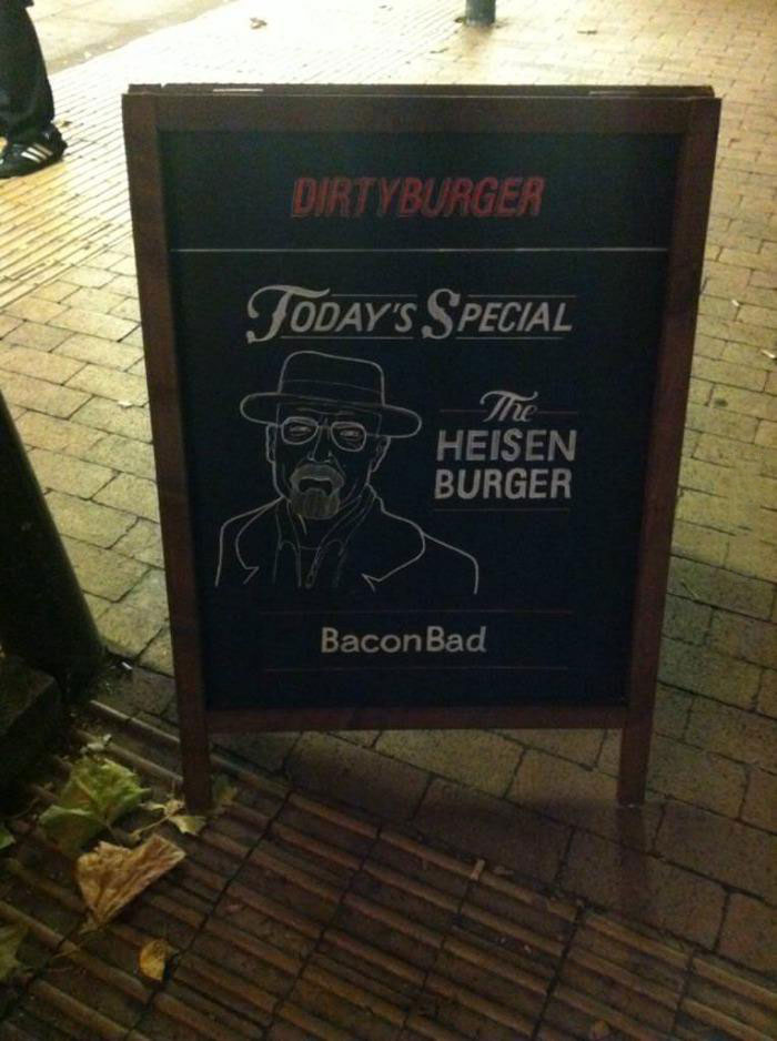 breaking bad, today's special, heisen burger, baconbad