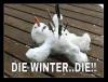 die winter die, snowman with knives in it
