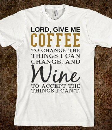 coffee and wine, tshirt