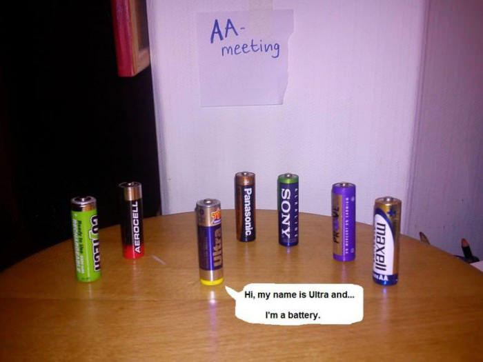 aa meeting, batteries